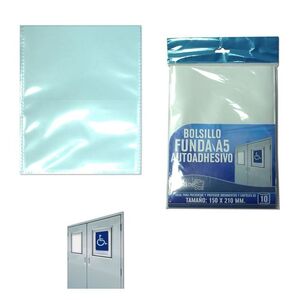 PACK 10 BOLSILLO AUTOADHESIVO TAMAÑO A5 150X210 MM