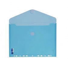 CARPETA DOSSIER CON BROCHE VELCRO MULTITALADRO A4 AZUL TRANSPARENTE