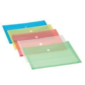 CARPETA DOSSIER CON BROCHE VELCRO FUELLE A4+ AMARILLO TRANSPARENTE