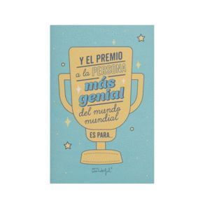 POSTAL DESPLEGABLE Y EL PREMIO A LA PERSONA MAS GENIAL... MR WONDERFUL