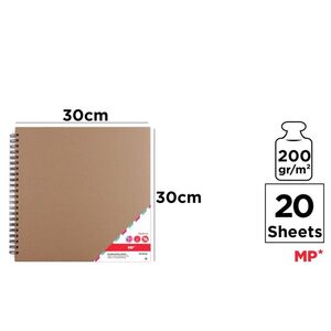ÁLBUM SCRAPBOOKING 30X30 KRAFT 20 HOJAS
