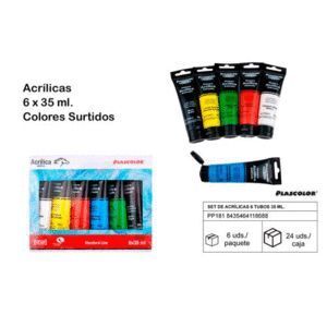 PINTURA ACRÍLICA 6 TUBOS X 35ML ARTIX
