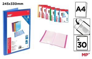 CARPETA A4 30 FUNDAS PERSONALIZABLE COLOR SURTIDO MP