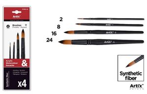 PINCEL CORTO PROFESIONAL SINTÉTICO 4 UDS