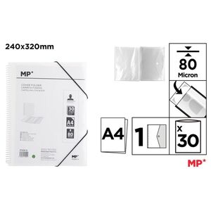 CARPETA ESPIRAL 30 FUNDAS A4 BLANCA PERSONALIZABLE MP