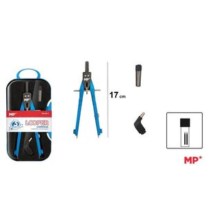 COMPÁS MP LOOPER 3 PIEZAS AZUL