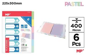 SEPARADORES PP 6 COLORES A4 PASTEL MP