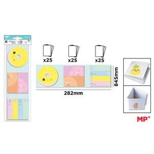BLOCK DE NOTAS ADHESIVAS ROSQUILLAS