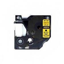 DYMO D1 12MM X 7M   CINTA ETIQUETA GENERICA BLACK IN YELLOW
