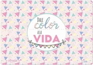 VADE ESCOLAR AMELIE ROSA MENSAJE DALE COLOR A LA VIDA