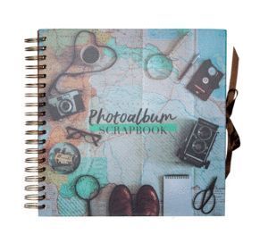 SCRAPBOOK ALBUM FOTO 26 X 26 CM 40 PGS VINTAGE TRAVEL