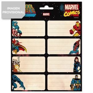 ETIQUETAS ESCOLARES MARVEL COMICS AVENGERS