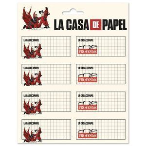 ETIQUETAS ESCOLARES LA CASA DE PAPEL