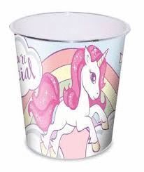 PAPELERA DE PLASTICO 24X23 UNICORNIO