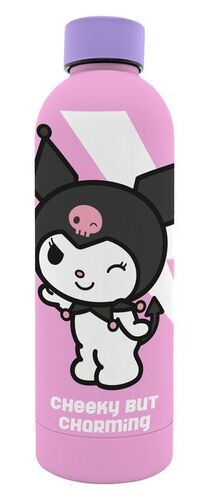 BOTELLA TACTO SUAVE  ACERO INOXIDABLE 800ML KUROMI