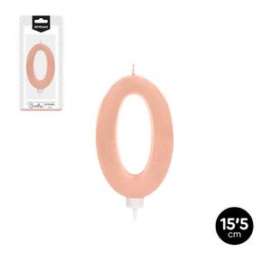VELA Nº 0 ROSE GOLD METALIZADO