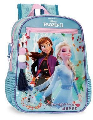 MOCHILA FROZEN AWESOME MOVES PREESCOLAR 28 CM ADAPTABLE