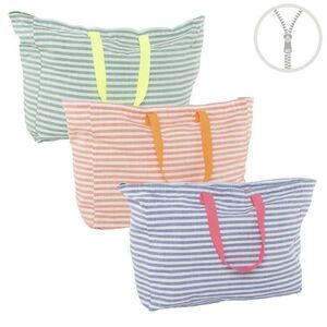 BOLSA PLAYA CON CREMALLERA FLUOR TULUM SURTIDOS