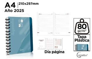 AGENDA 2025 A4 DP TAPA PLASTICO CERVANTES