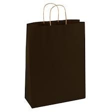 BOLSA PAPEL KRAFT S 24X10X32 NEGRA