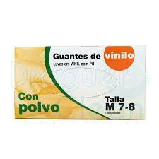 GUANTES DE VINILO CON POLVO TALLA M 7-8