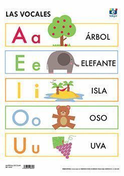 LAMINA A3 INFANTIL LAS VOCALES (42X29) ME GUSTA SABER