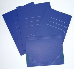 CARPETA FOLIO AZUL CON SOLAPA CON GOMAS