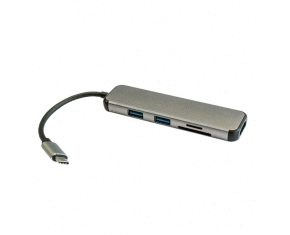 HUB USB 3,0 TYPE-C 2P USB-A + CR + HDMI