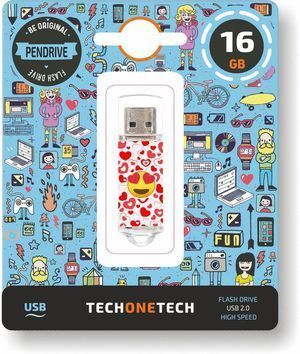 PENDRIVE 16GB EMOJITECH HEART-EYES