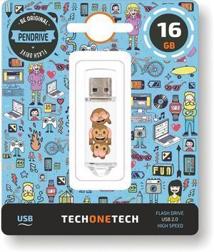 PENDRIVE 16GB EMOJITECH NO-EVIL MONKEY