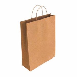 BOLSA PAPEL BASIKA KRAFT CON ASAS 40X32X14 NATURAL