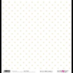 PAPEL SCRAP BEBE BASIC ESTRELLAS BEIGE 30X30 PAPER FOR YOU