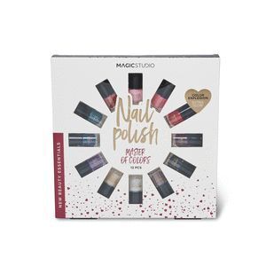 CIRCULO DE 12 ESMALTES DE UÑAS EXTRA BRILLANTES