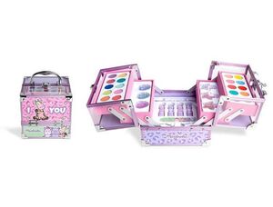 MALETIN METALICO MAQUILLAJE CON PURPURINA MARTINELIA