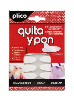 QUITA Y PON MINI CIERRES TEXTILES AUTOADHESIVOS