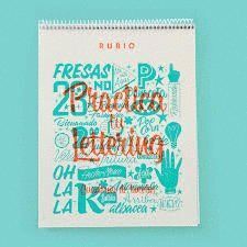 CUADERNO BOCETOS PRACTICA LETTERING RUBIO