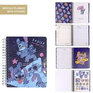 CUADERNO ESPIRAL PLANIFICADOR SEMANAL PERPETUO STITCH