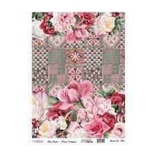 PAPEL DE ARROZ COLLAGE FLORES 733