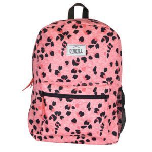 MOCHILA 2 CREMALLERAS ONEILL LEOPARDO ROSA