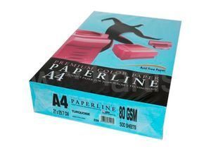 PAPEL PAPERLINE 80 GR A4 TURQUESA