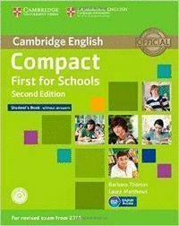 COMPACT FIRST FOR SCHOOLS SECOND EDITION STUDENTS BOOK WTIHO