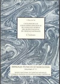 CATALOGO DE LAS COLECCIONES ZOOLOGICAS DE GUINEA ECUATORIAL