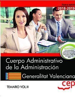 CUERPO ADMINISTRATIVO DE LA ADMINISTRACION. GENERALITAT VALE