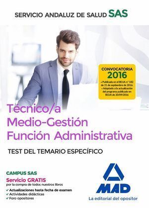 TECNICO/A MEDIO-GESTION FUNCION ADMINISTRATIVA DEL SAS OPCIO