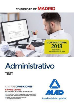 ADMINISTRATIVO DE LA COMUNIDAD DE MADRID. TEST