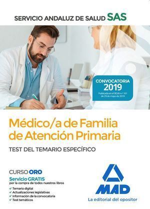 MEDICO/A DE FAMILIA DE ATENCION PRIMARIA SAS TEST DEL TEMARI