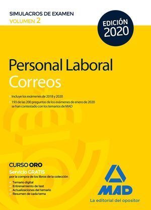 PERSONAL LABORAL DE CORREOS Y TELEGRAFOS. SIMULACROS DE EXAM