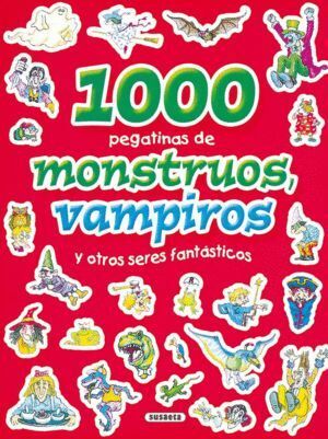 1000 PEGATINAS DE MONSTRUOS VAMPIROS ROJO