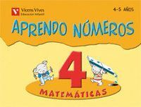 APRENDO NUMEROS 4 4-5 AÑOS 08 EI                  VICMAT04EI