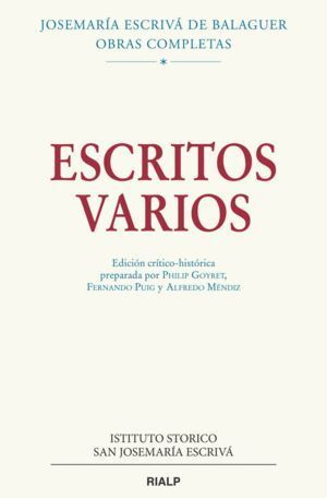 ESCRITOS VARIOS 1927-1974 EDICION CRITICO-HISTORICA